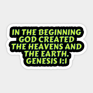 Bible Verse Genesis 1:1 Sticker